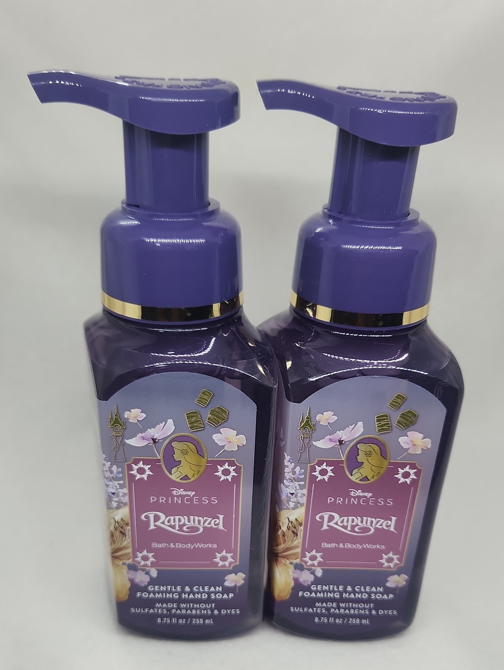 Bath & Body Works Princess Rapunzel Foaming Hand Soap - Purple x2 New